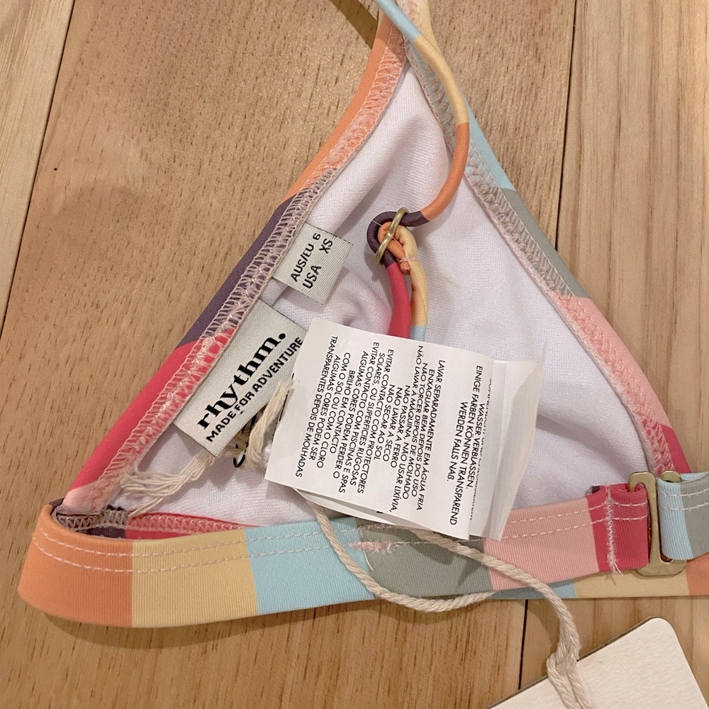 Rhythm. Multi-Color Striped Triangle Bikini - Picture 4 of 8